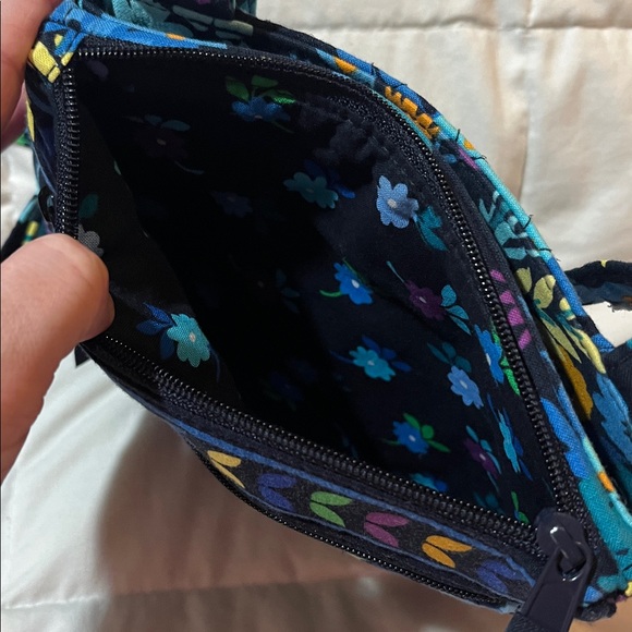 Vera Bradley Little Flap Hipster "Midnight Blues" Crossbody Quilted Bag - Picture 7 of 9